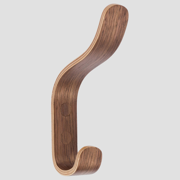 Mundaka Wall Hooks In Walnut 4 Set waveply